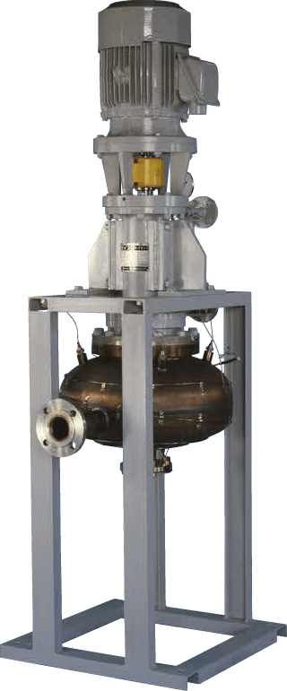 Developed large size molten salt pump (75kW)